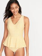 Peplum-hem Swimsuit For Women