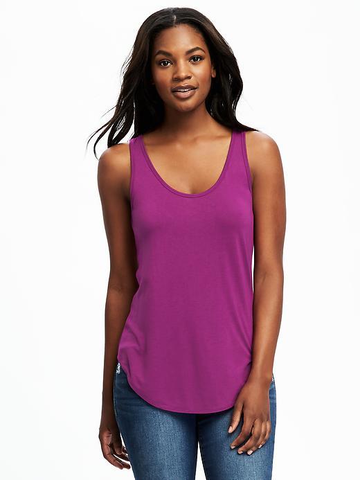 Old Navy Relaxed Curved Hem Scoop Neck Tank For Women - Fuchsia Generations