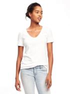 Old Navy Semi Fitted V Neck Tee For Women - Calla Lily