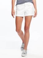 Old Navy Pixie Chino Shorts For Women 3 1/2 - Bright White