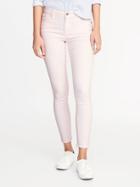 Old Navy Womens Mid-rise Pop-color Rockstar Super Skinny Ankle Jeans For Women Pink Size 6