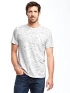 Old Navy Soft Washed Crew Neck Tee For Men - White/black