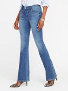 Old Navy Mid Rise Micro Flare Jeans For Women - Medium Bright Wash