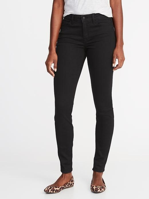 Old Navy Womens Mid-rise Skinny Jeans For Women Black Size 00
