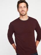 Old Navy Mens Crew-neck Sweater For Men Pinot Noir Size L