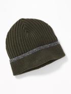 Old Navy Mens Roll-cuffed Beanie For Men Olive Heather Size One Size