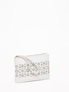 Old Navy Womens Laser-cut Faux-leather Wristlet For Women Bone Size One Size
