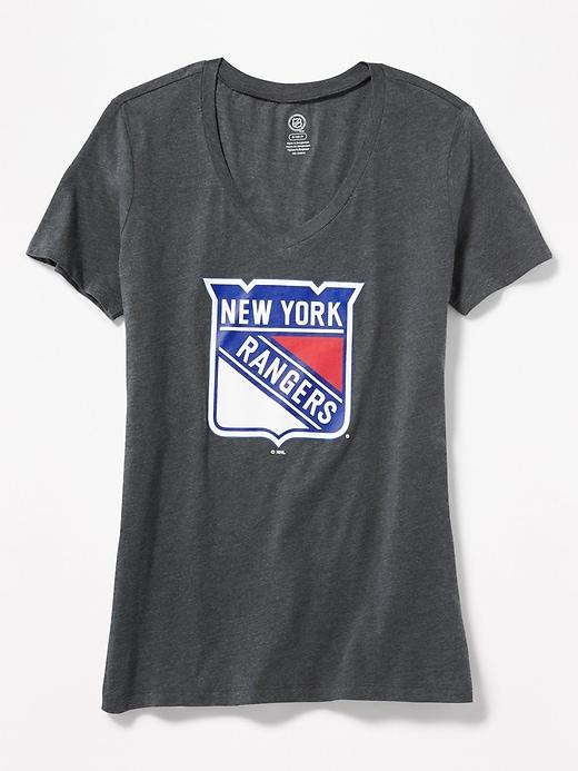 Old Navy Womens Nhl Team V-neck Tee For Women Ny Rangers Size L