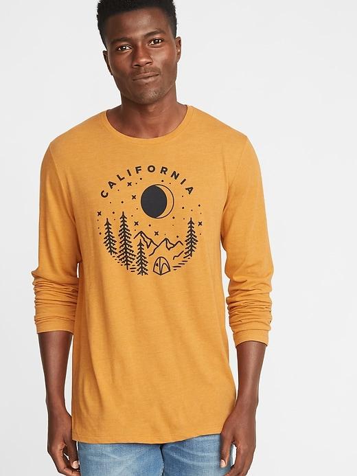 Old Navy Mens Soft-washed Graphic Crew-neck Tee For Men California Camping Size Xxl