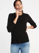 Old Navy Womens Cozy Crew-neck Sweater For Women Black Size Xl