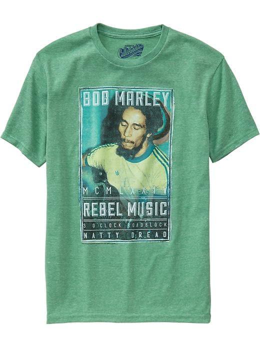 Old Navy Mens Bob Marley Tees - Bright Green