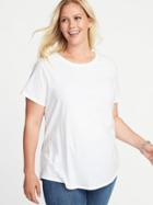 Old Navy Womens Everywear Plus-size Curved-hem Tee Calla Lilies Size 1x