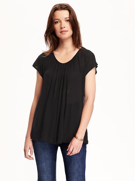 Old Navy Drapey Swing Top For Women - Black