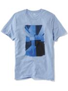 Old Navy Heathered Graphic Tee For Men - Heather Light Blue