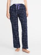 Old Navy Womens Patterned Flannel Sleep Pants For Women Astrological Stars Size S
