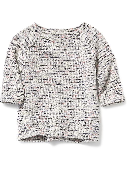 Old Navy Marled Sweater Knit Sweatshirt - Pink Multi