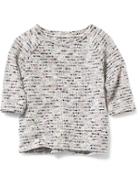 Old Navy Marled Sweater Knit Sweatshirt - Pink Multi
