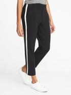 Old Navy Womens Mid-rise Pull-on Straight Pants For Women White Stripe Size 2