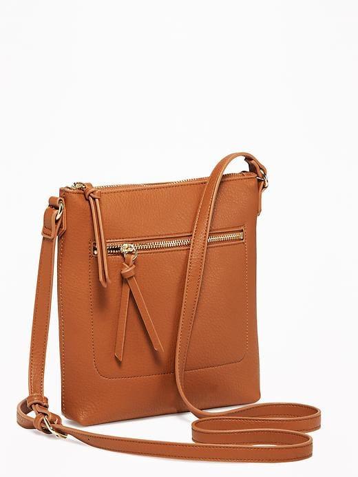 Old Navy Womens Faux-leather Swingpack Bag For Women New Cognac Size One Size