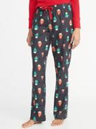 Old Navy Womens Patterned Flannel Sleep Pants For Women Penguin Size M
