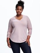 Old Navy V Neck Plus - Plum Tonic