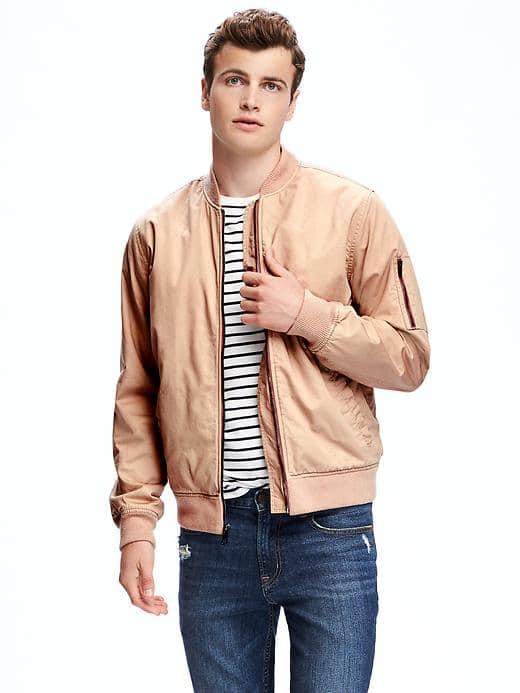 Old Navy Twill Bomber Jacket For Men - Shore Enough