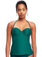 Old Navy Underwire Halter Tankini Top For Women - Tectonics Teal