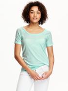 Old Navy Womens Raglan Sleeve Tees Size L Tall - Madeira Bay