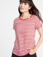 Old Navy Womens Everywear Striped Tee For Women Red/white Stripe Size M