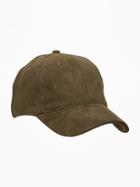 Old Navy Mens Sueded Baseball Cap For Men Olive Suede Size One Size