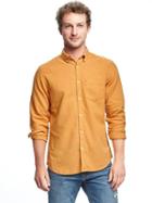 Old Navy Slim Fit Linen Blend Shirt For Men - Lightly Toasted