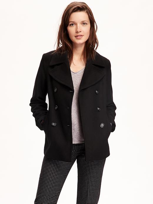 Old Navy Wool Peacoat For Women - Blackjack