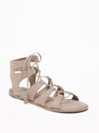 Old Navy Womens Lace-up Gladiator Sandals For Women Taupe Size 10