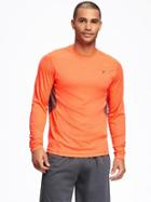 Old Navy Go Dry Pieced Tech Performance Tee For Men - Bright Orange