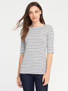 Old Navy Classic Ballet Back Tee For Women - Heather Gray Stripe