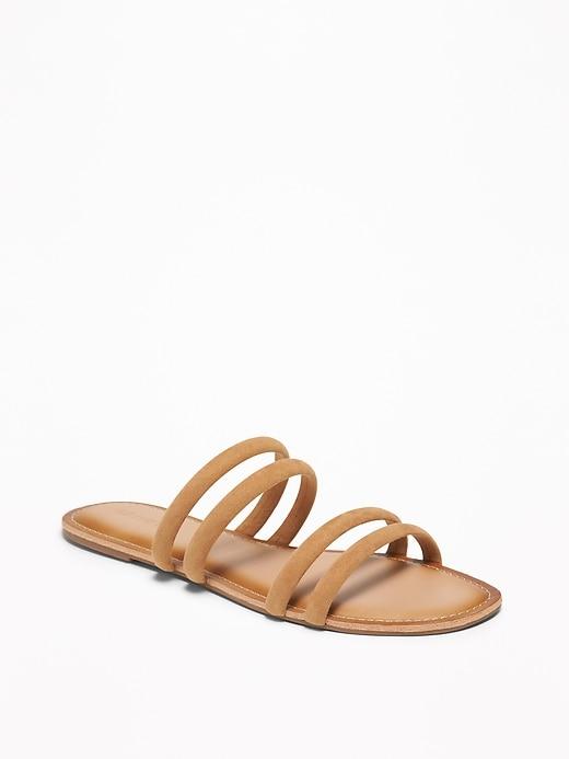 Tubular Faux-suede Sandals For Women