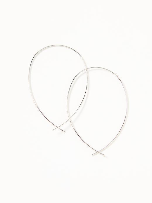 Old Navy Infinity Hoop Earrings For Women - Silver