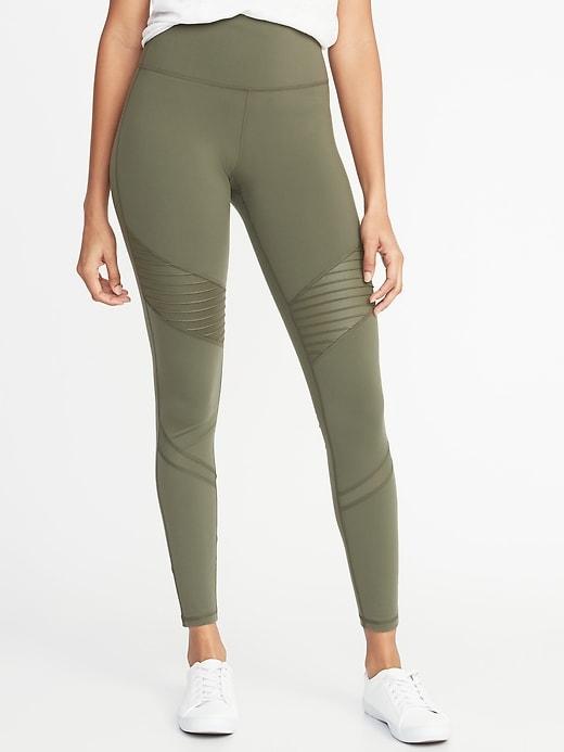 Old Navy Womens High-rise Moto Compression 7/8-length Leggings For Women Medium Green Size Xl