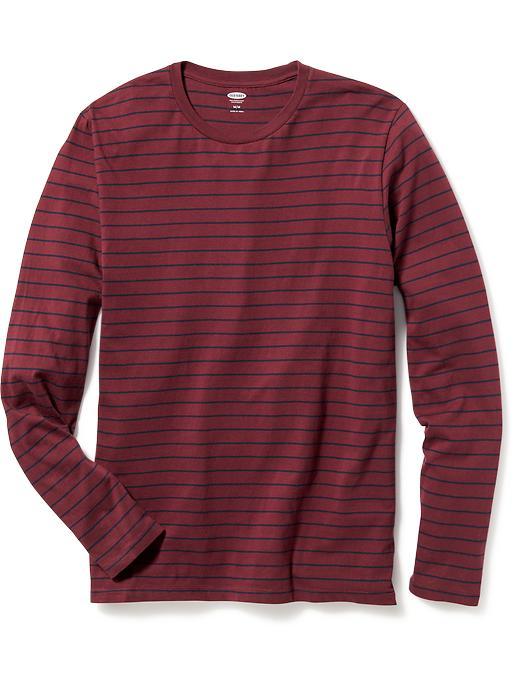 Old Navy Striped Long Sleeve Tee Size Xxl Big - Burgundy Stripe