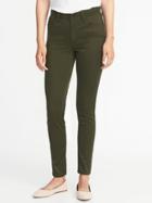 Old Navy Womens High-rise Sateen Rockstar Pop-color Jeans For Women Royal Pine Size 16
