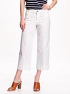 Old Navy High Rise Cropped Pants For Women - White