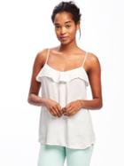 Old Navy Ruffled Crepe Cami For Women - Whipped Cream