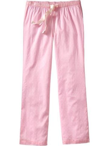 Old Navy Old Navy Womens Poplin Drawstring Lounge Pants - Pink Dots