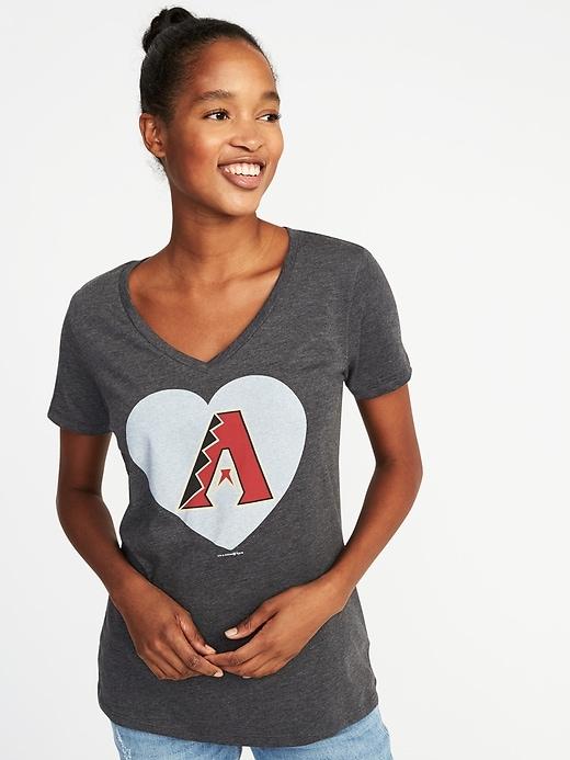 Old Navy Womens Mlb Team-heart V-neck Tee For Women Arizona Diamondbacks Size Xxl