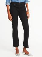 Old Navy Womens Mid-rise Cropped Flare-ankle Jeans For Women Blackjack Size 2