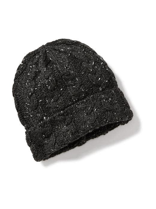 Old Navy Cable Knit Beanie For Men - Charcoal Heather