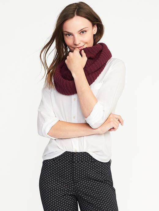 Old Navy Lightweight Rib Knit Infinity Scarf - Winter Wine
