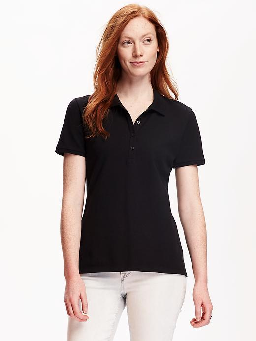 Old Navy Pique Polo For Women - Black