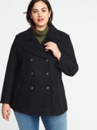Old Navy Womens Classic Plus-size Peacoat Black Size 2x