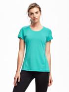 Old Navy Go Dry Cool Running Tee For Women - Splashng Teal Sql Poly